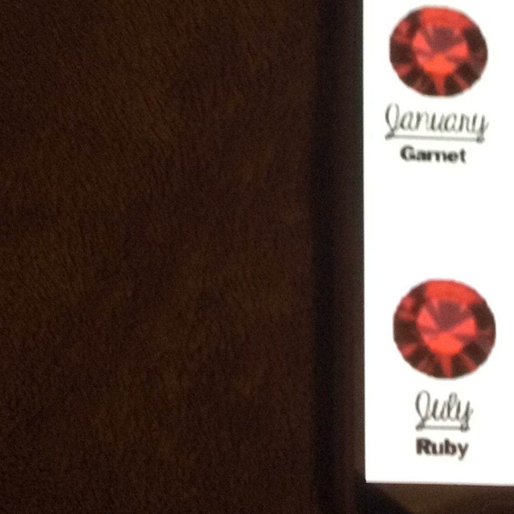 Genuine Garnet/ Ruby Birthstone Stud Earrings - image 4